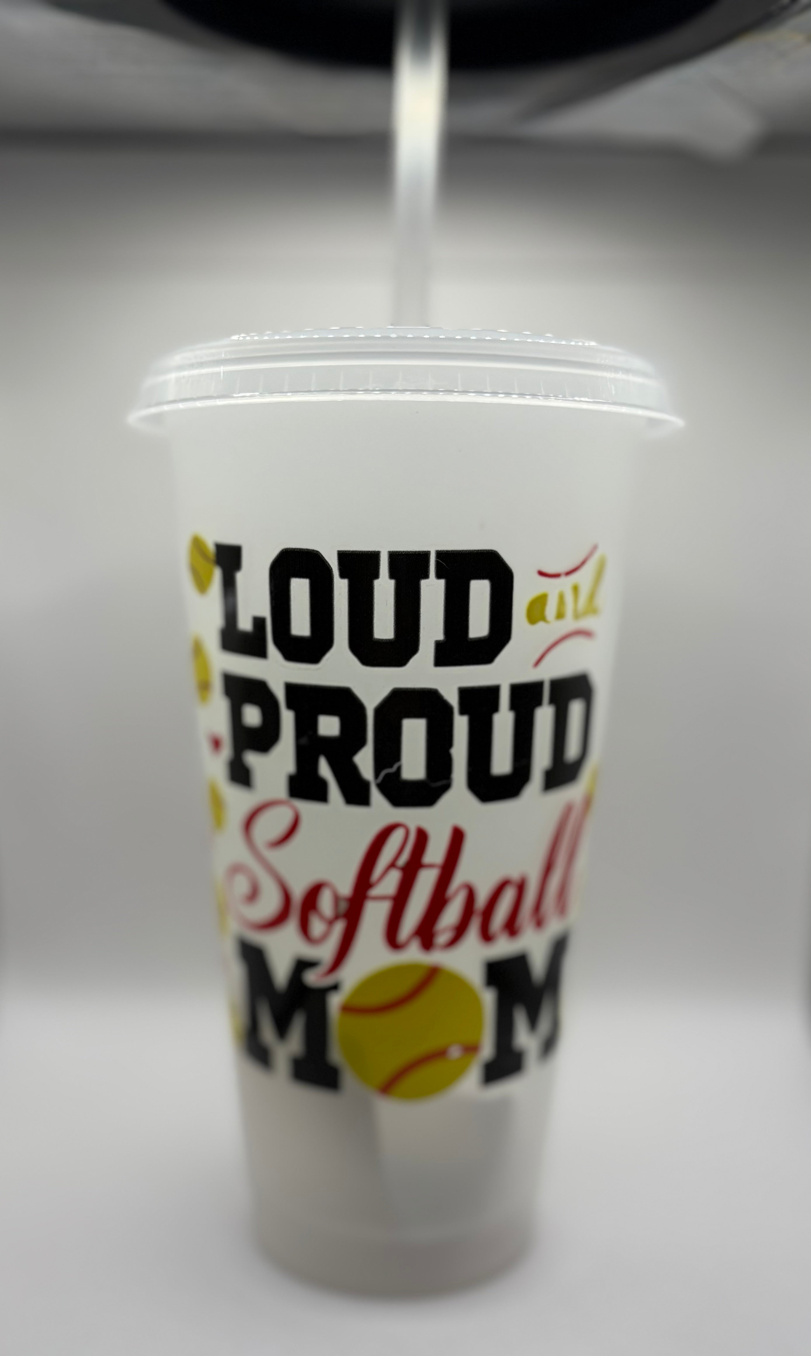 Softball Mom Plastic Cup