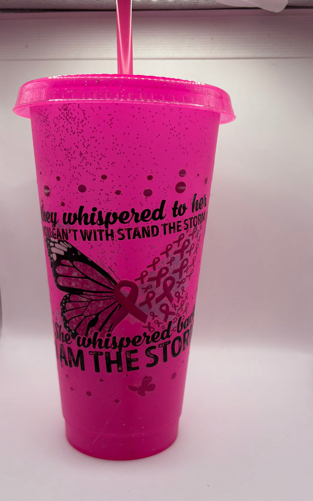 Breast Cancer Plastic Cup