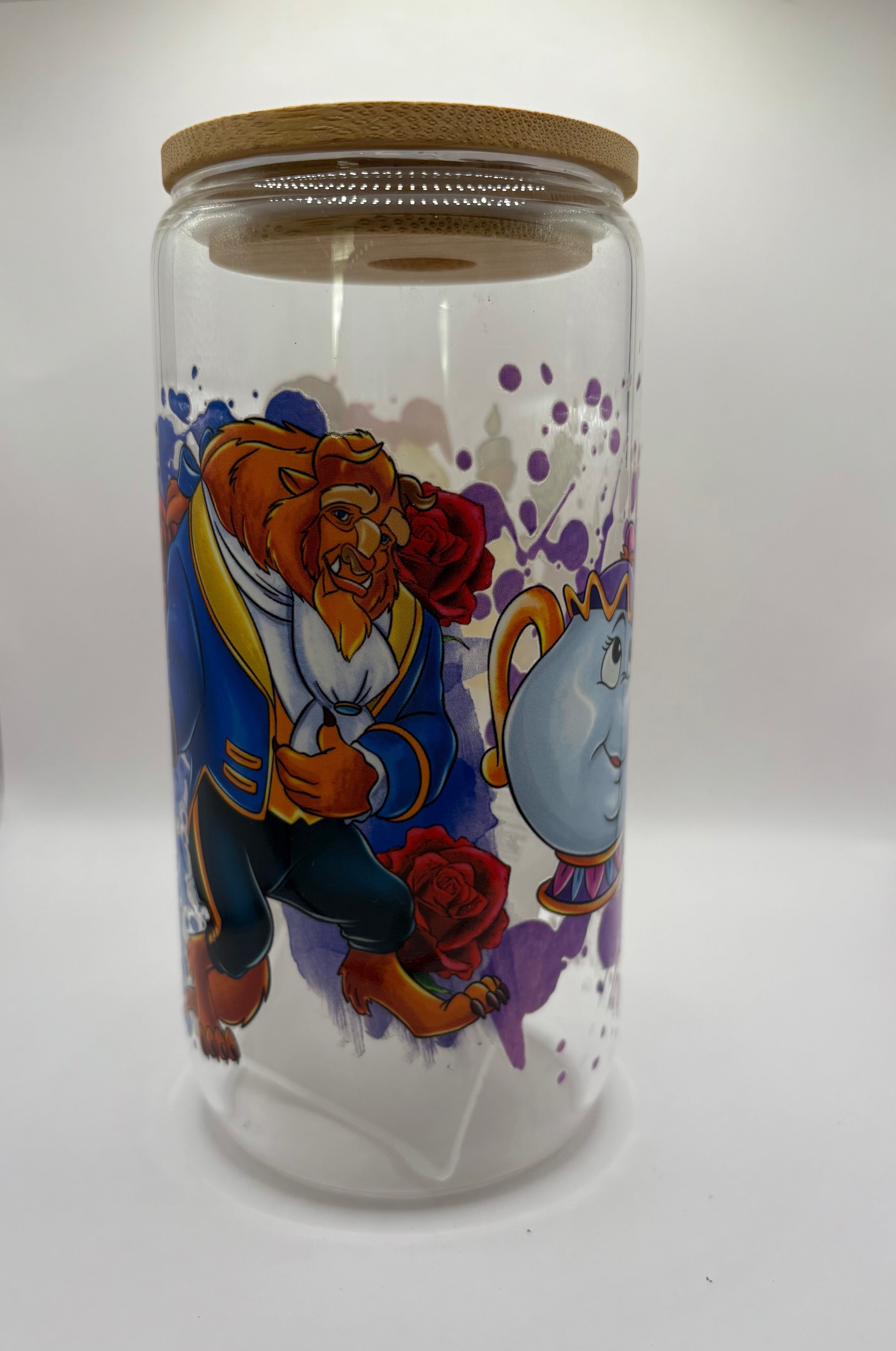 Beauty and the Beast Glass Cup