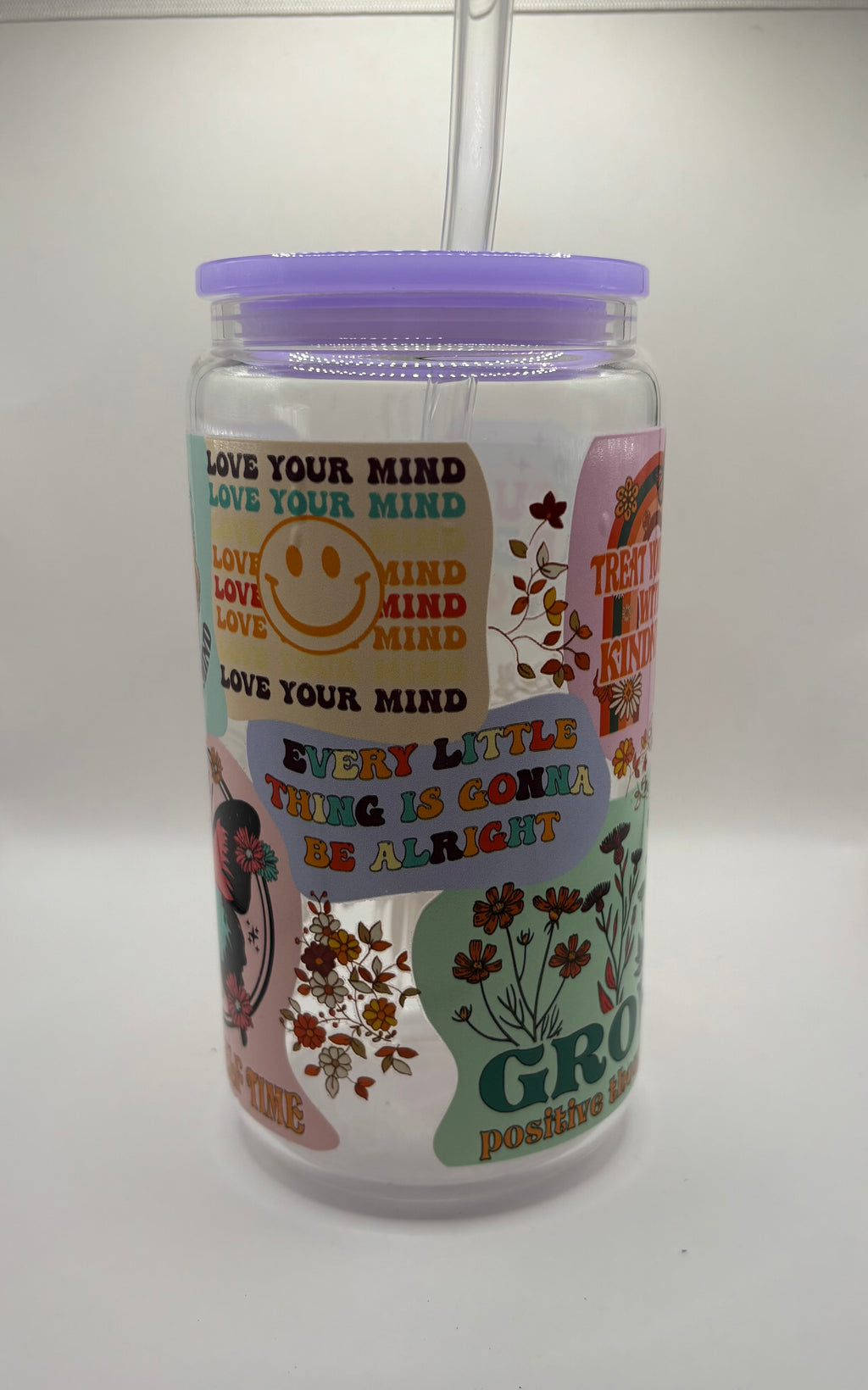 Mental Health Awareness Glass Cup