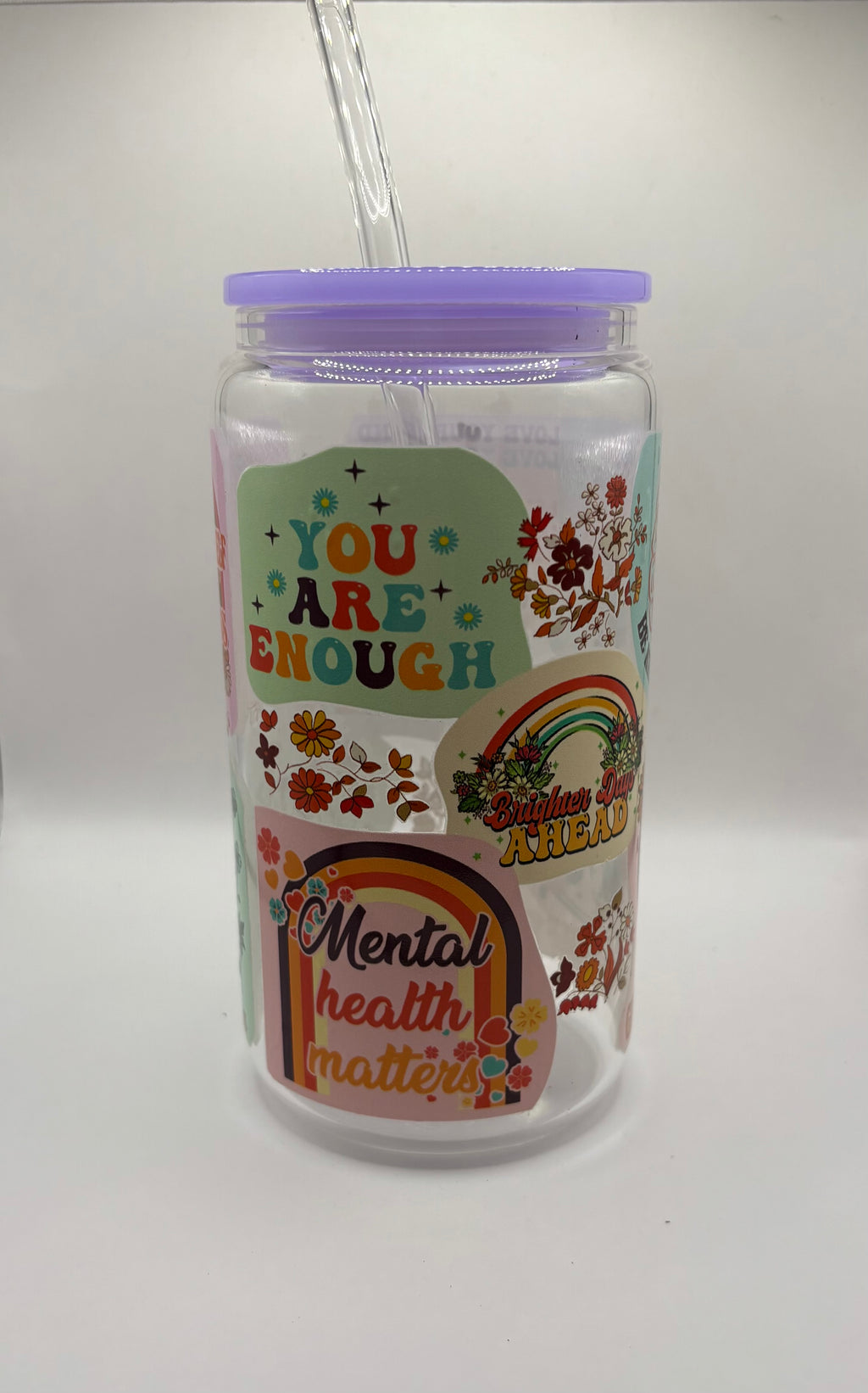 Mental Health Awareness Glass Cup