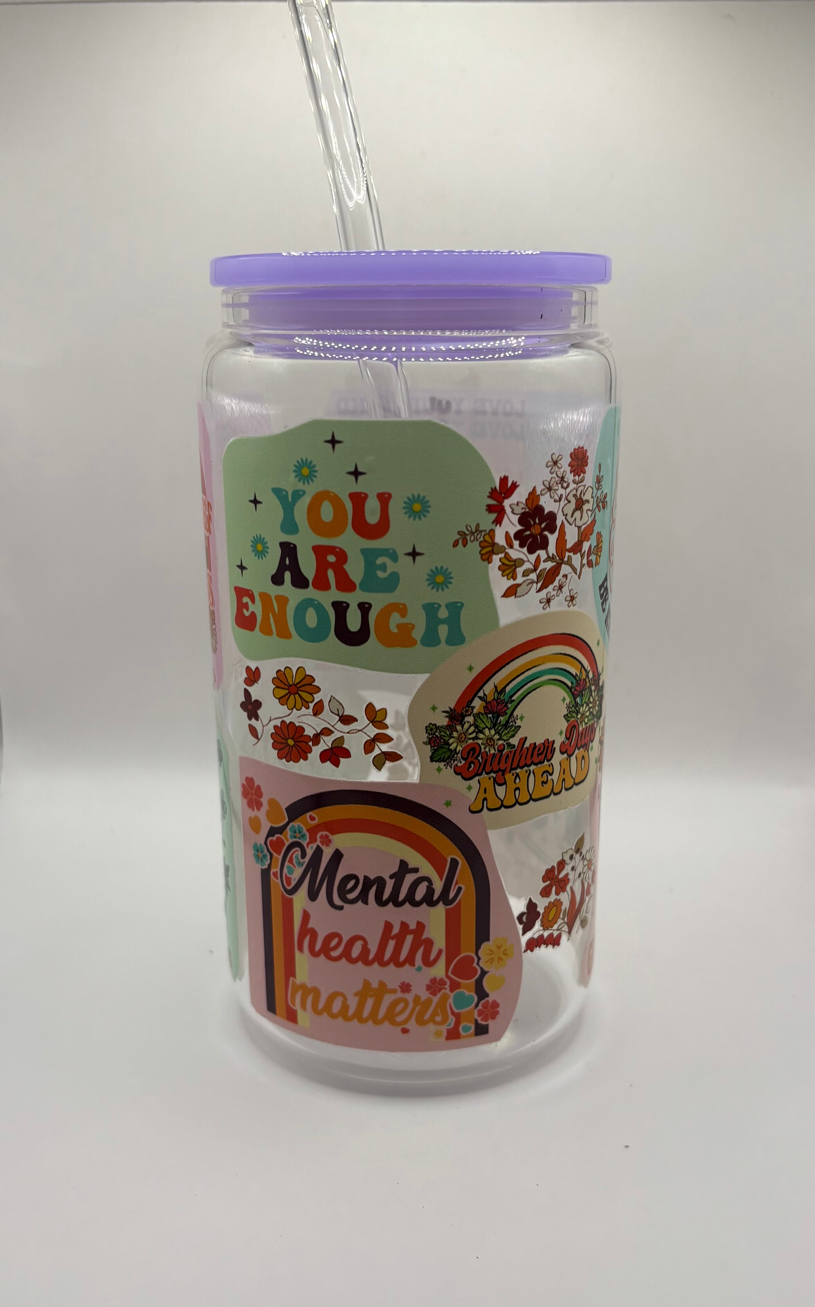 Mental Health Awareness Glass Cup
