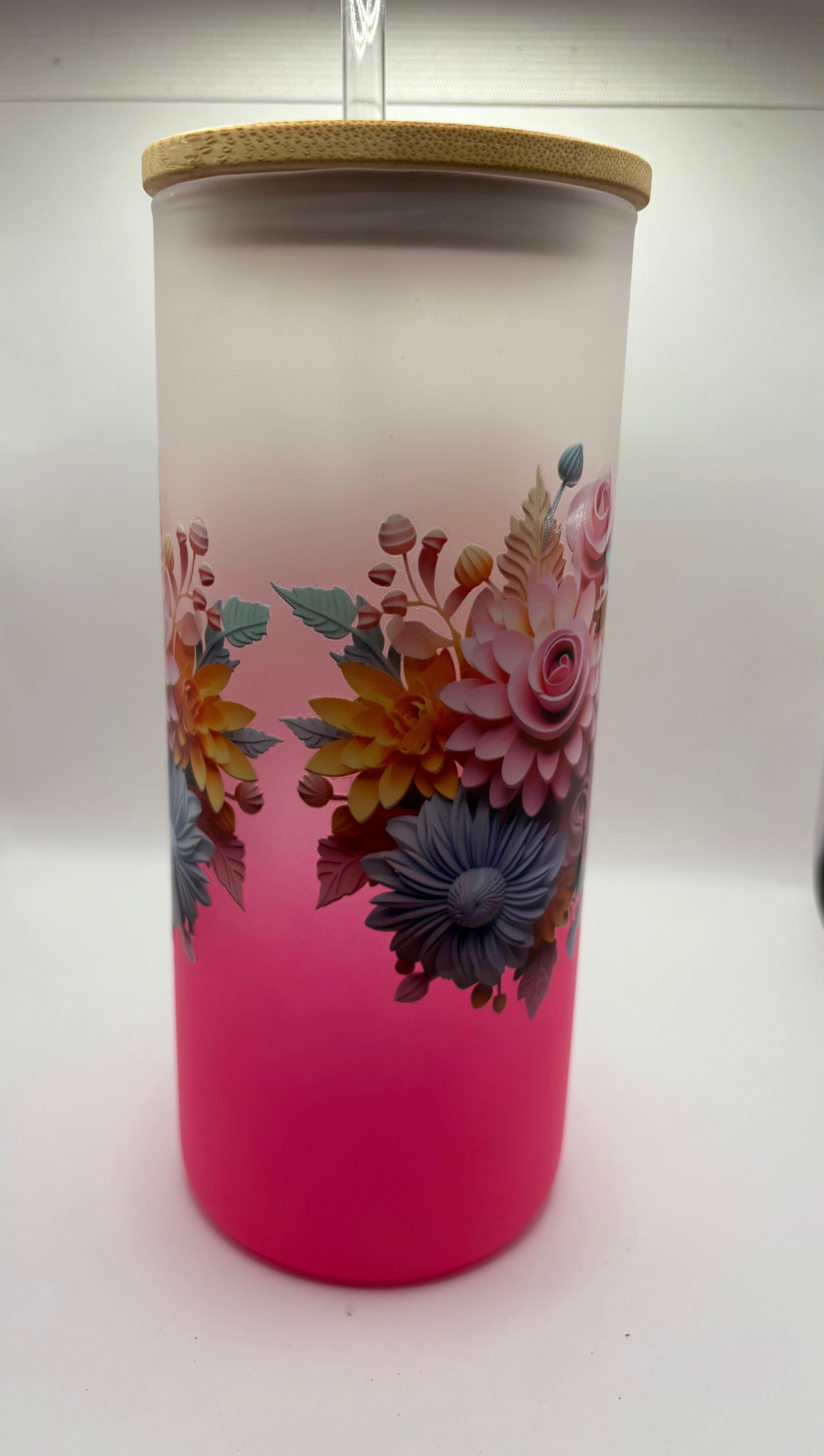 Cow Frosted Glass Cup