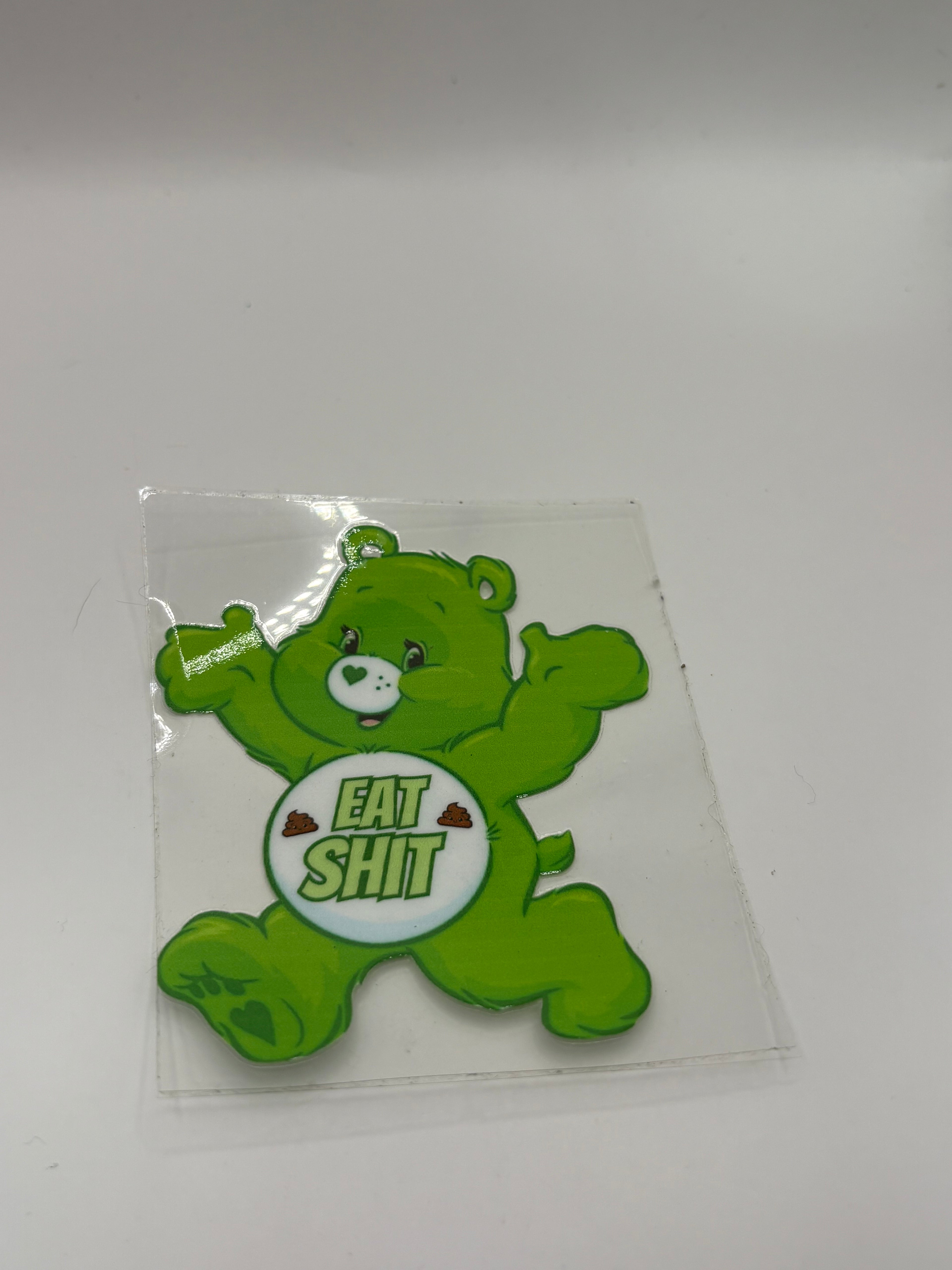 Green Adult Care Bear Vinyl Decal