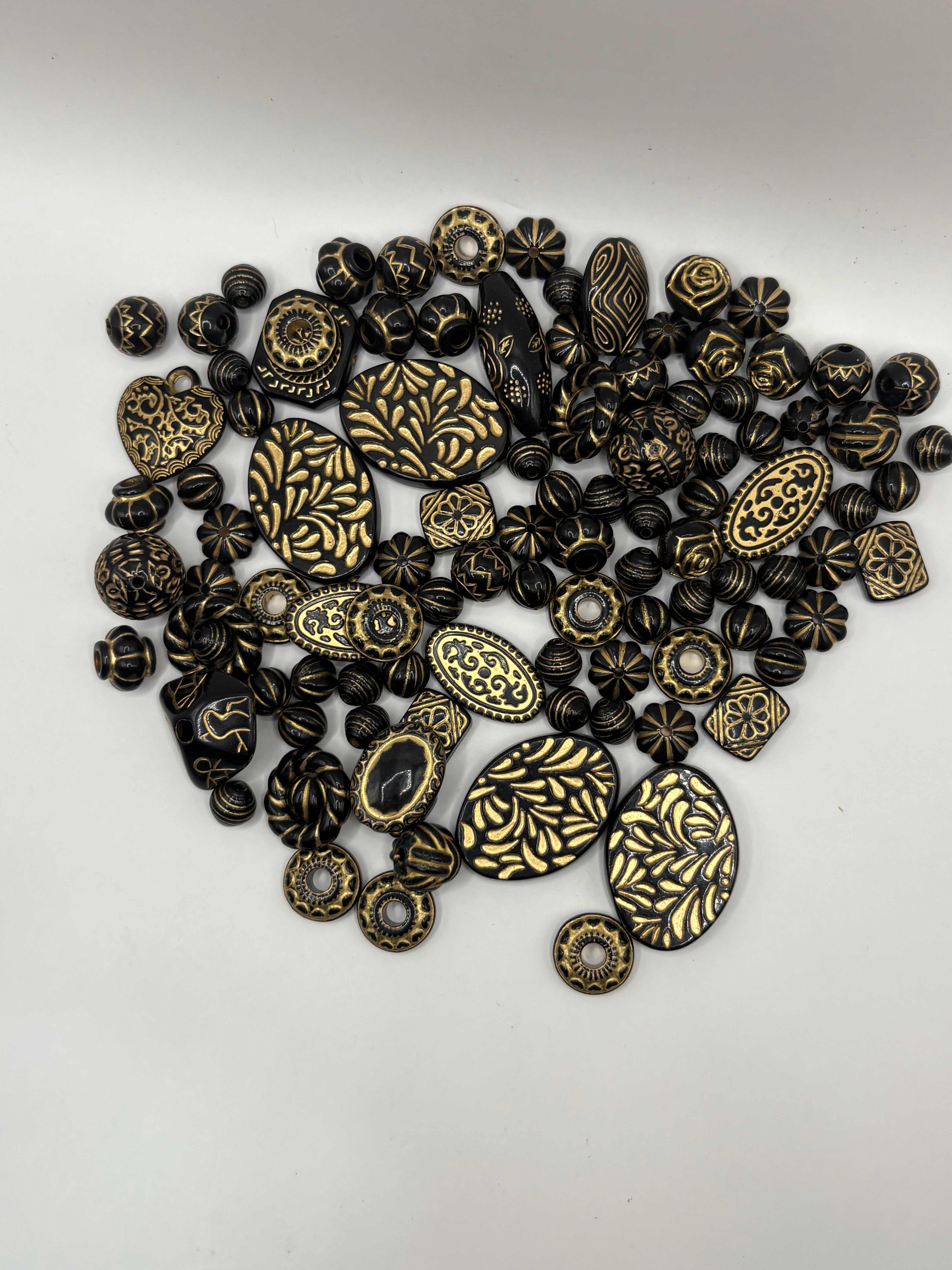 Black and Gold Beads