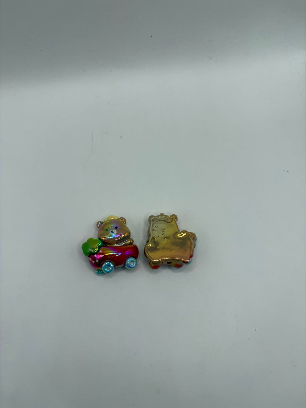 Teddy Bear Strawberry Car Beads