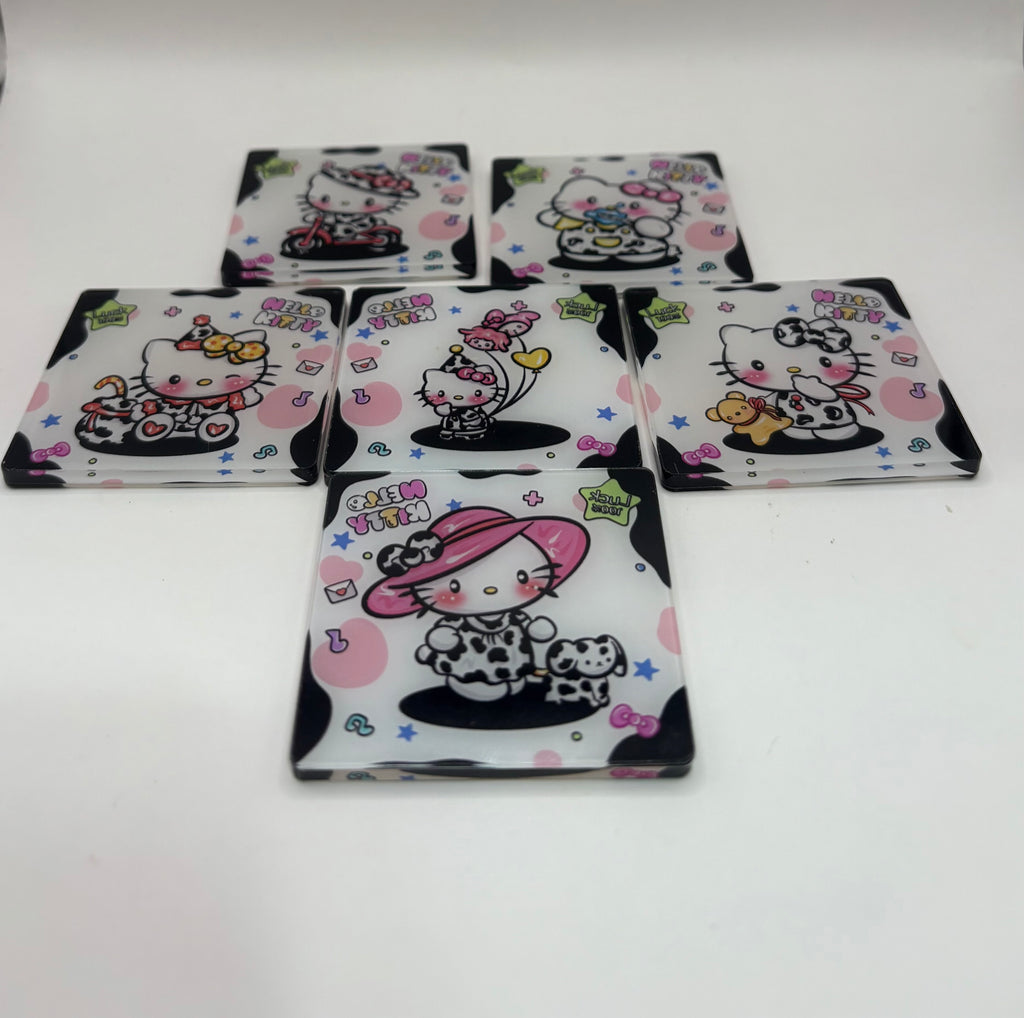 Hello Kitty Cow Print Acrylics