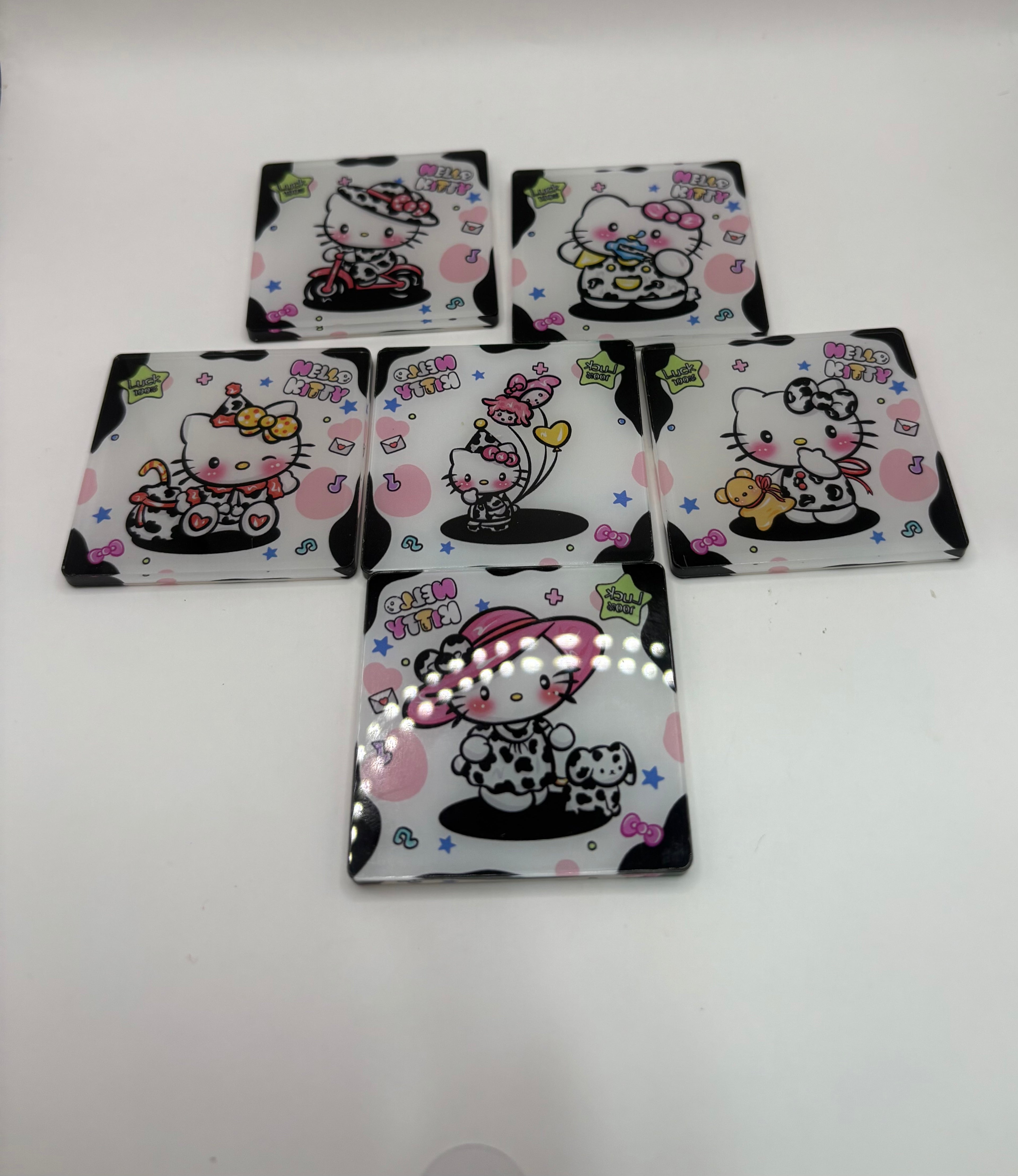 Hello Kitty Cow Print Acrylics