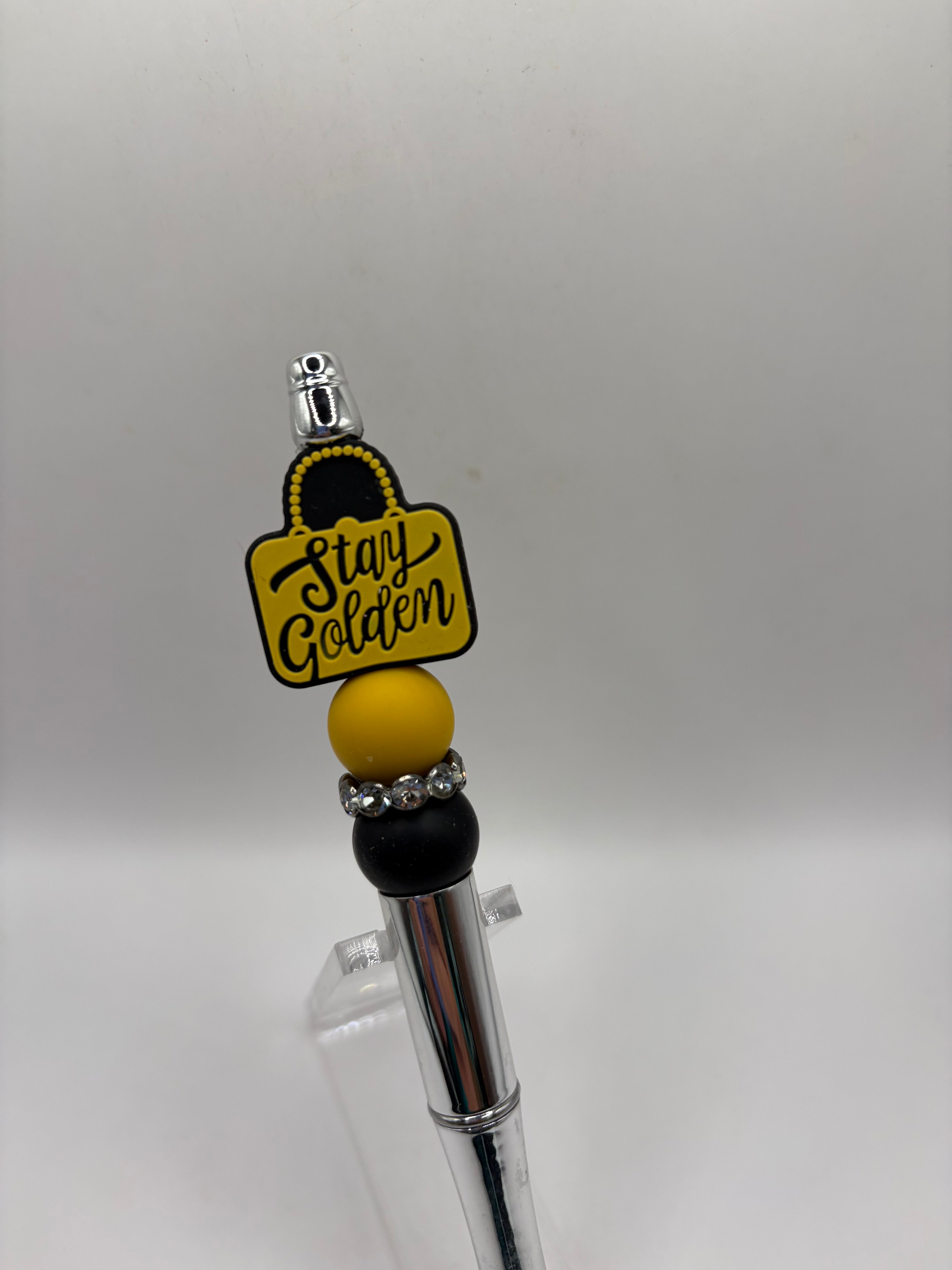 Stay Golded Beaded Pen