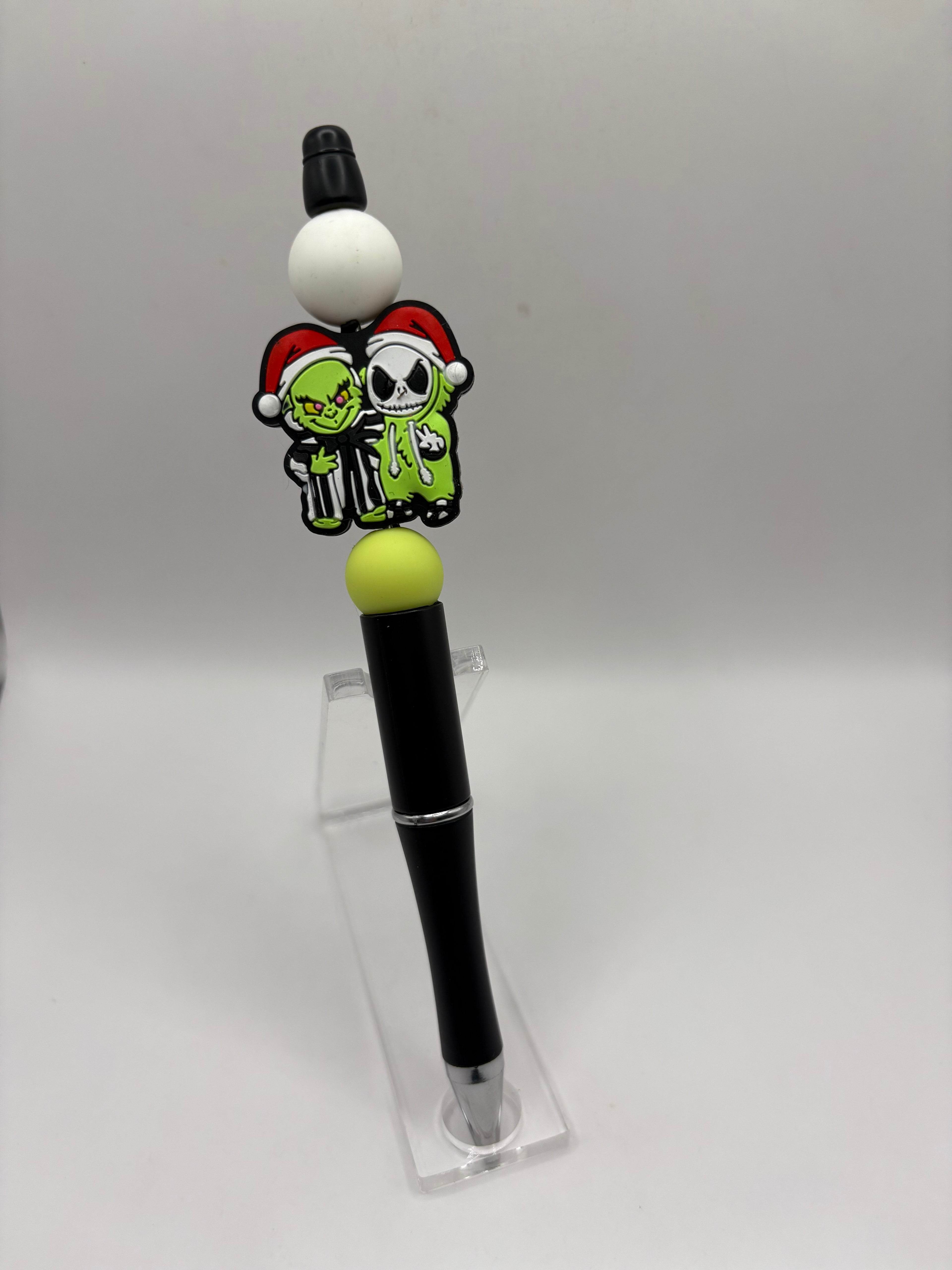 Grinch & Jack Beaded Pen