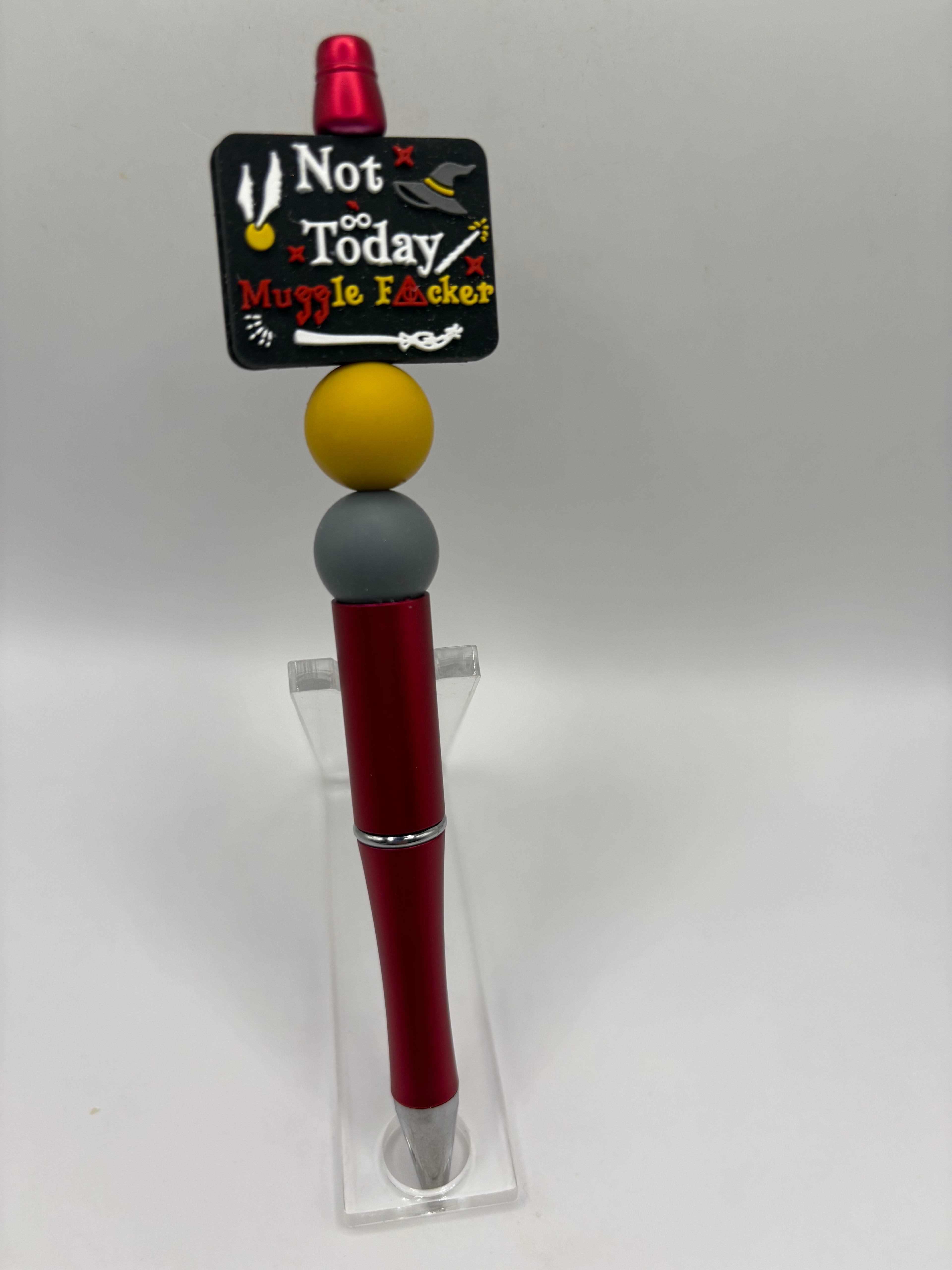 Not Today Beaded Pen