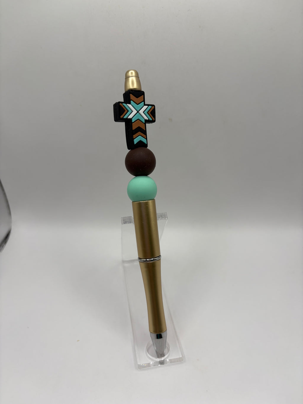Aztec Cross Beaded Pen