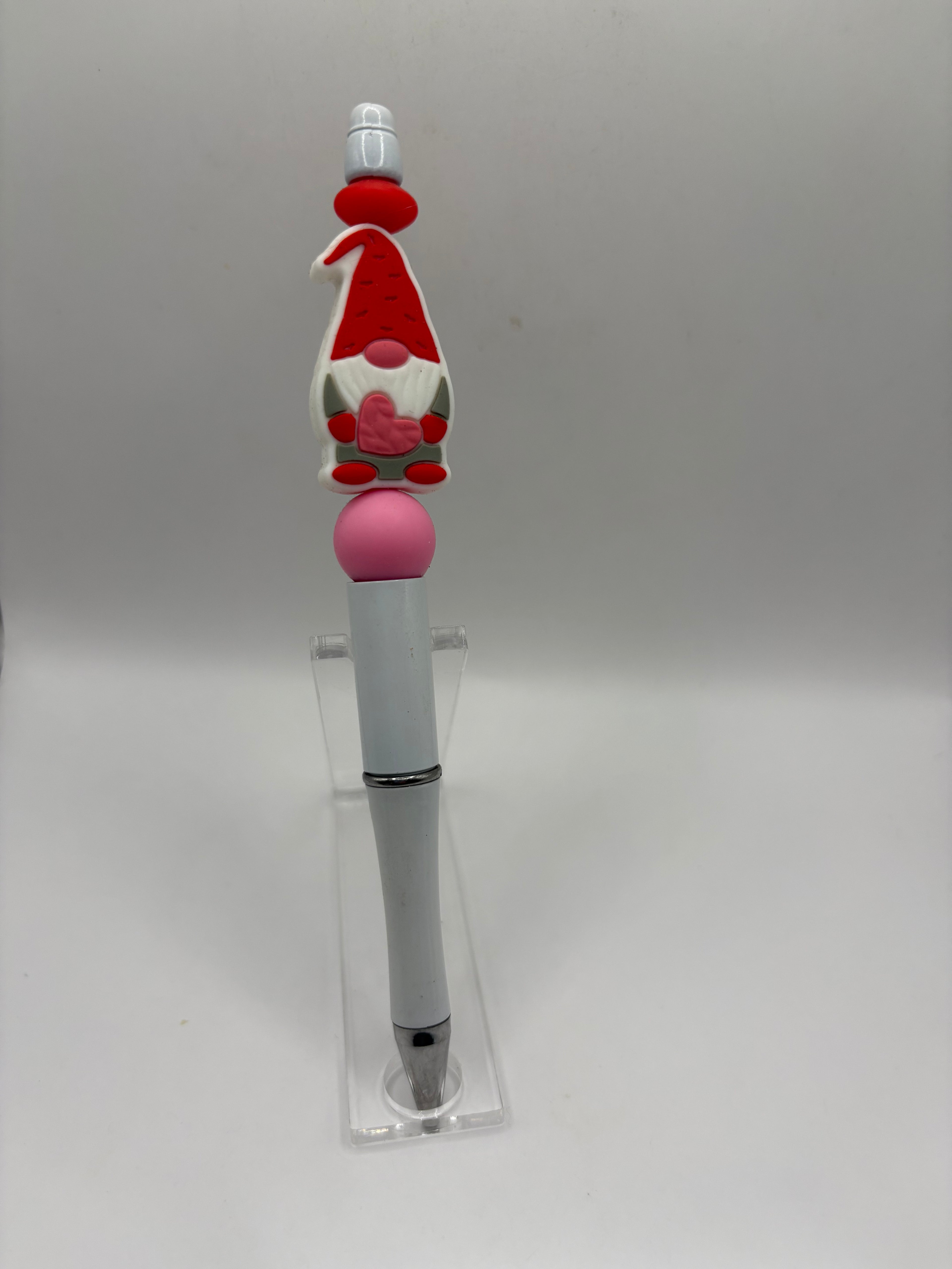 Valentine Gnome Beaded Pen