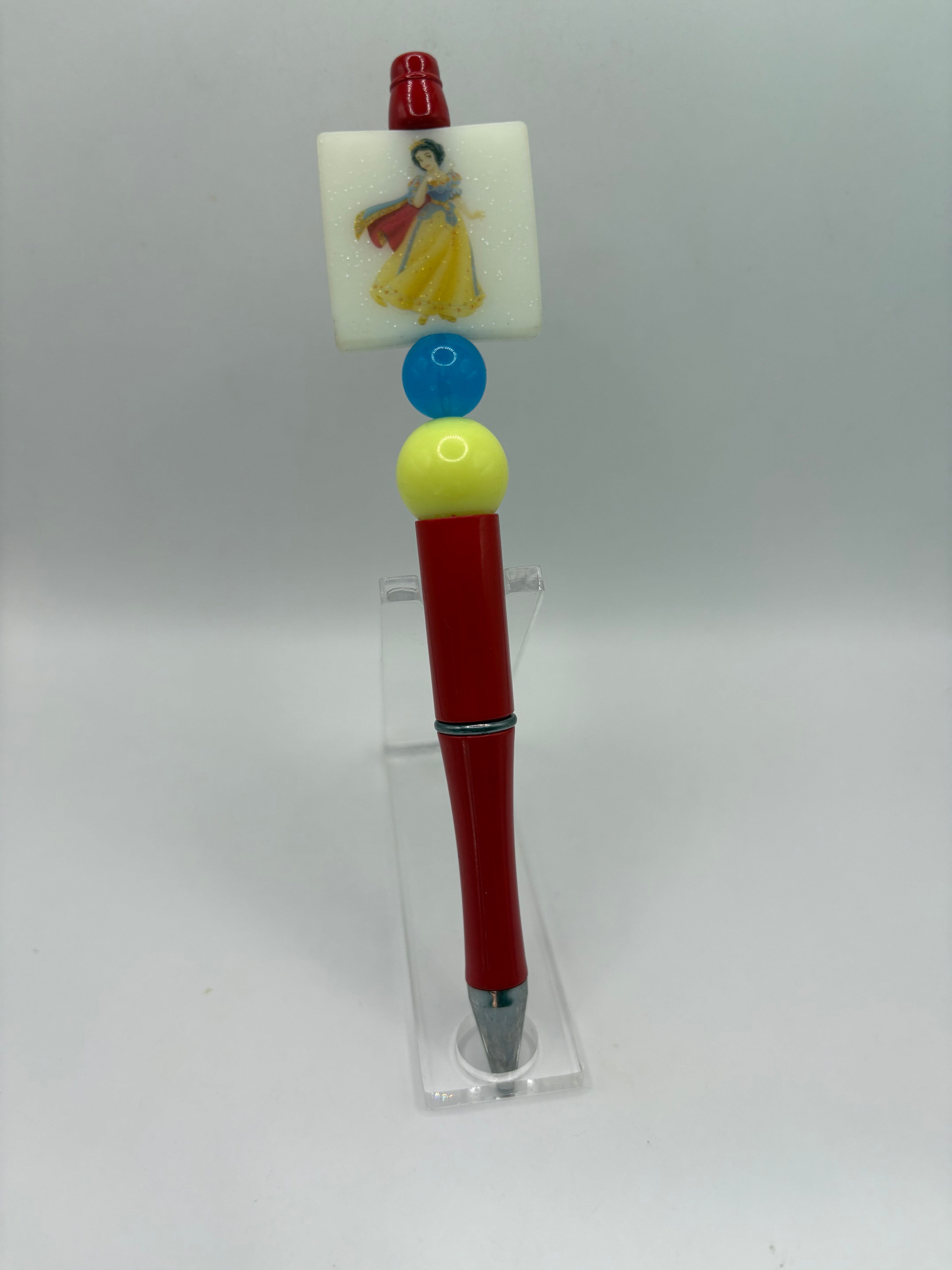 Snow White Beaded Pen
