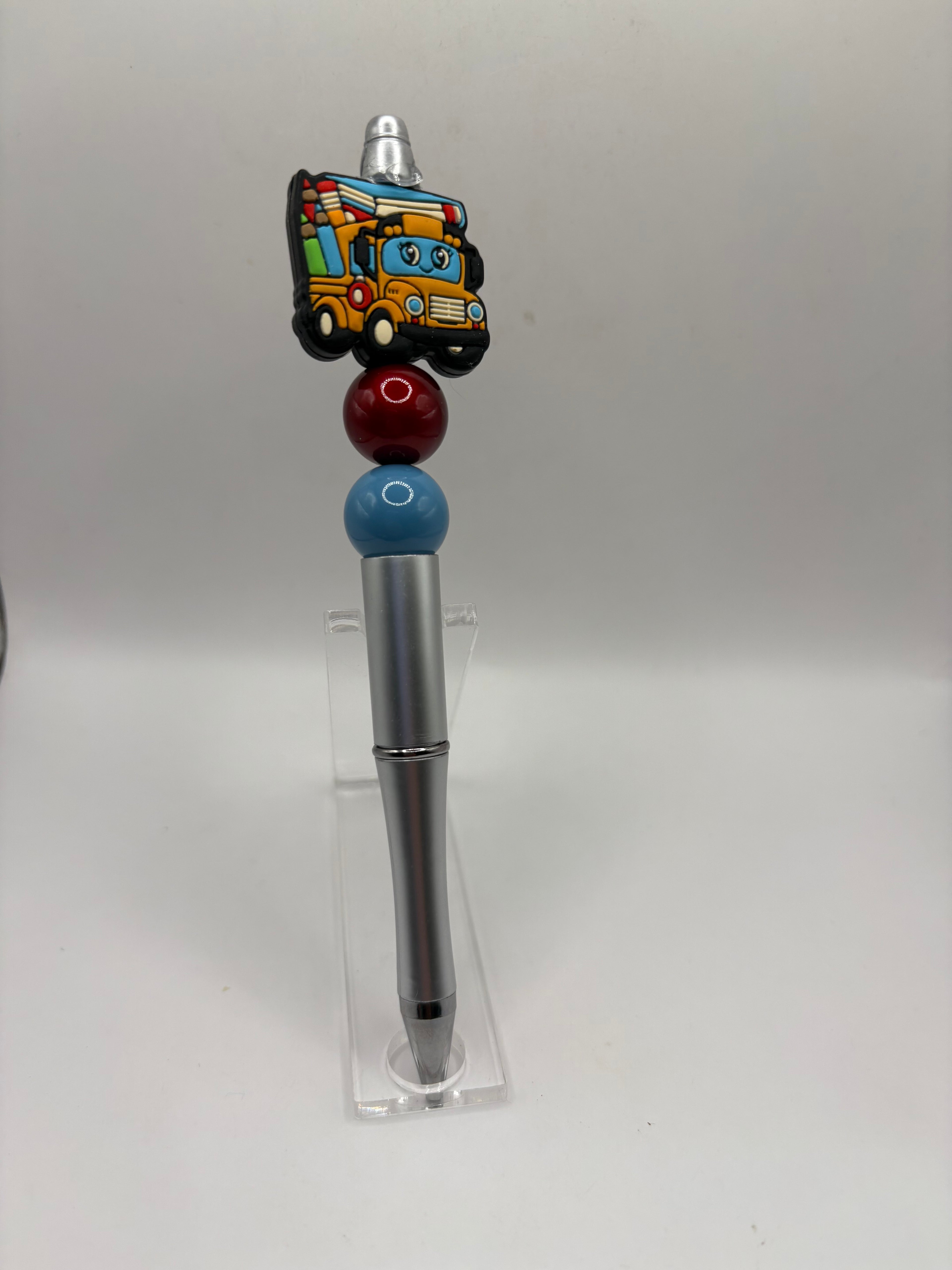 School Bus Beaded Pen