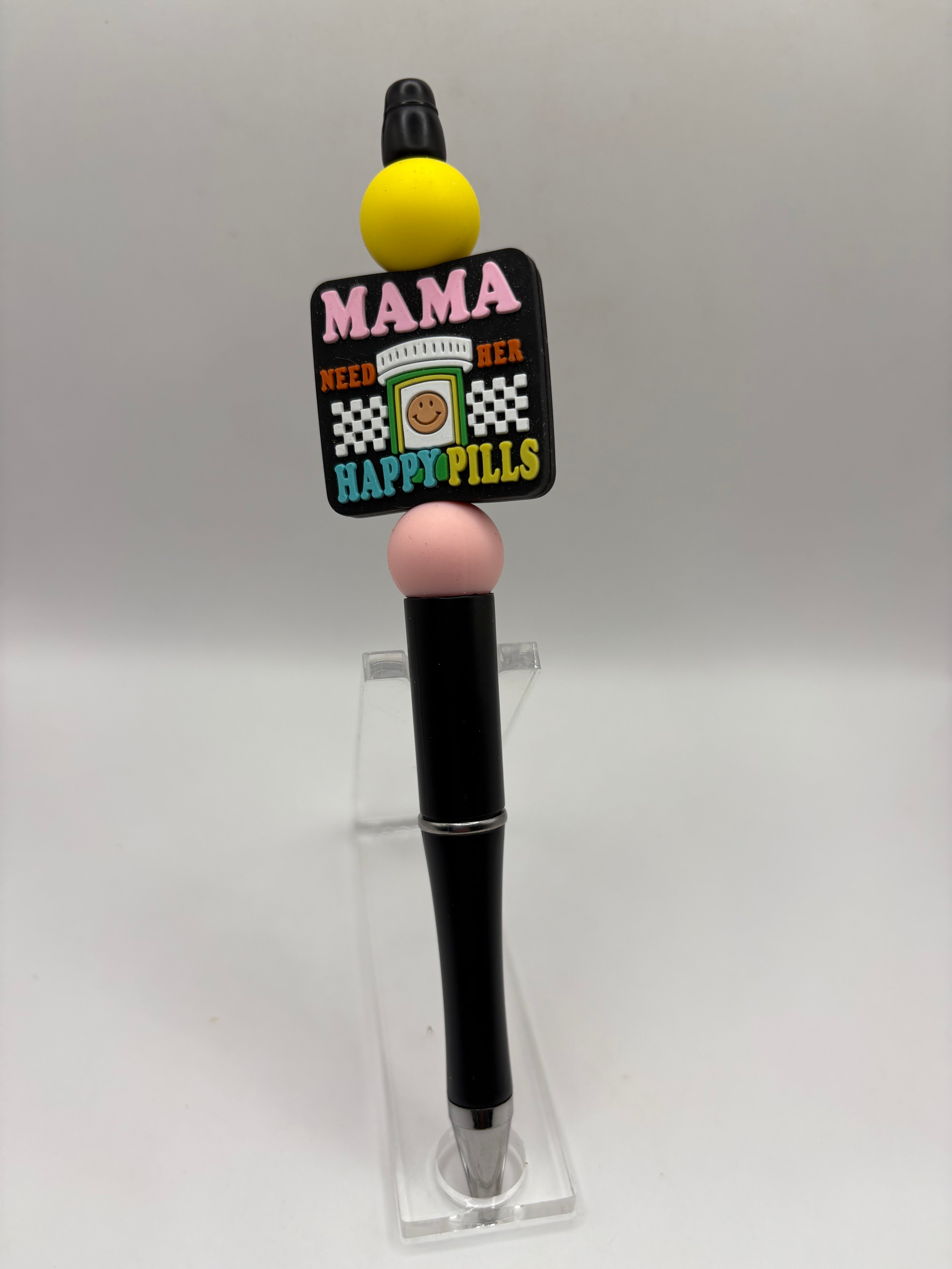 Happy Pills Beaded Pen