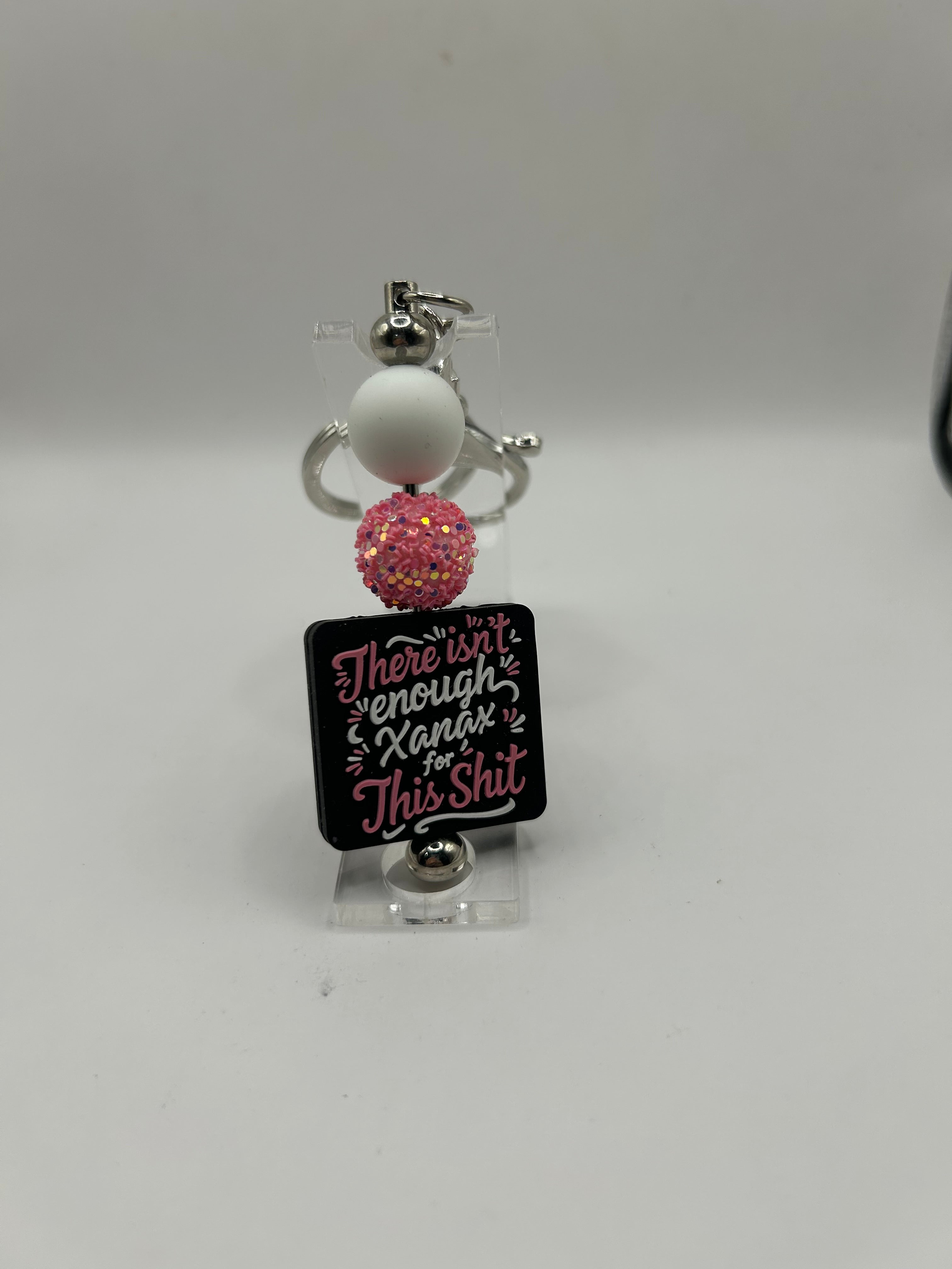 Xanax Beaded Keychain