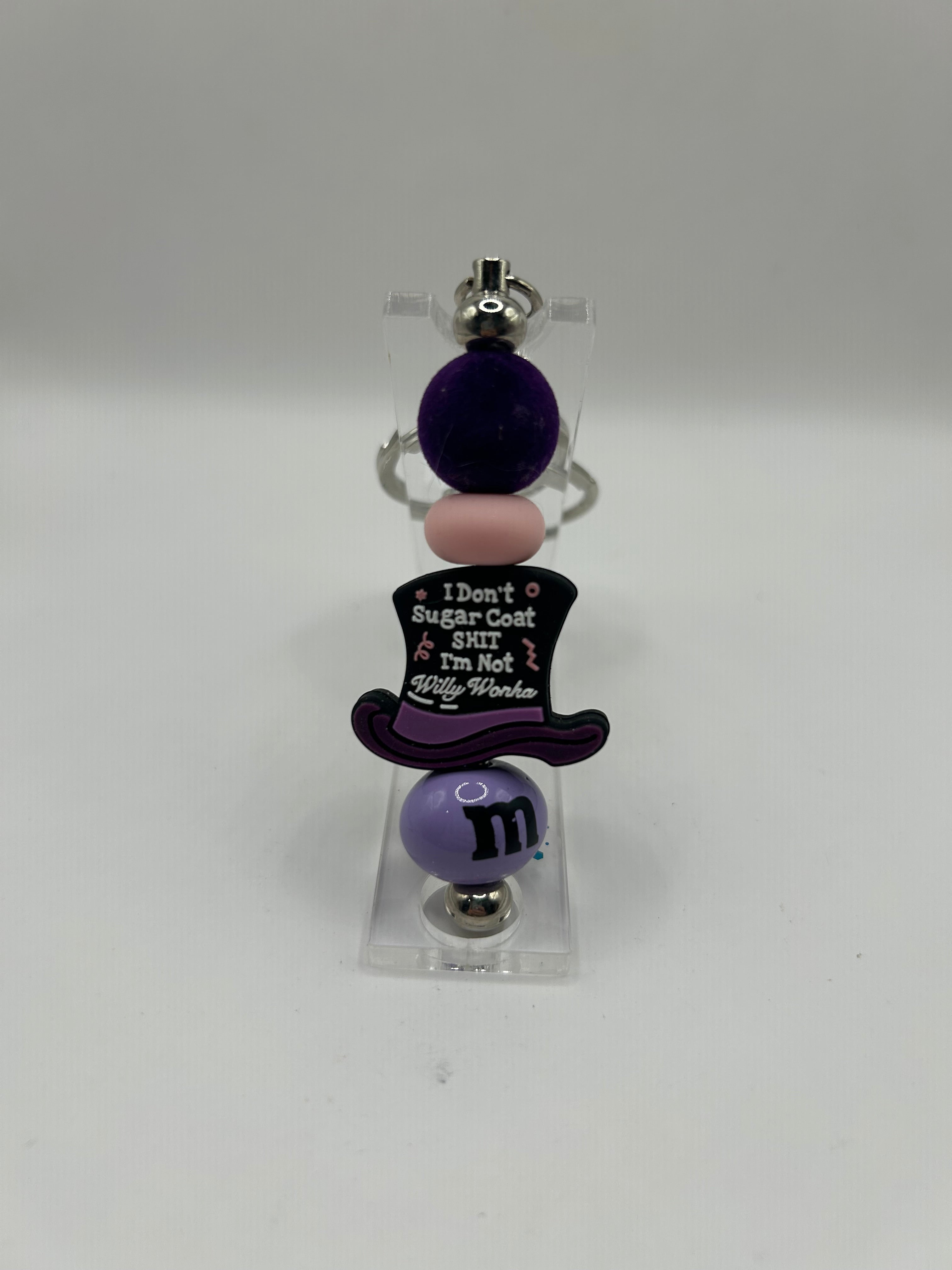 Willy Wonka Beaded Keychain