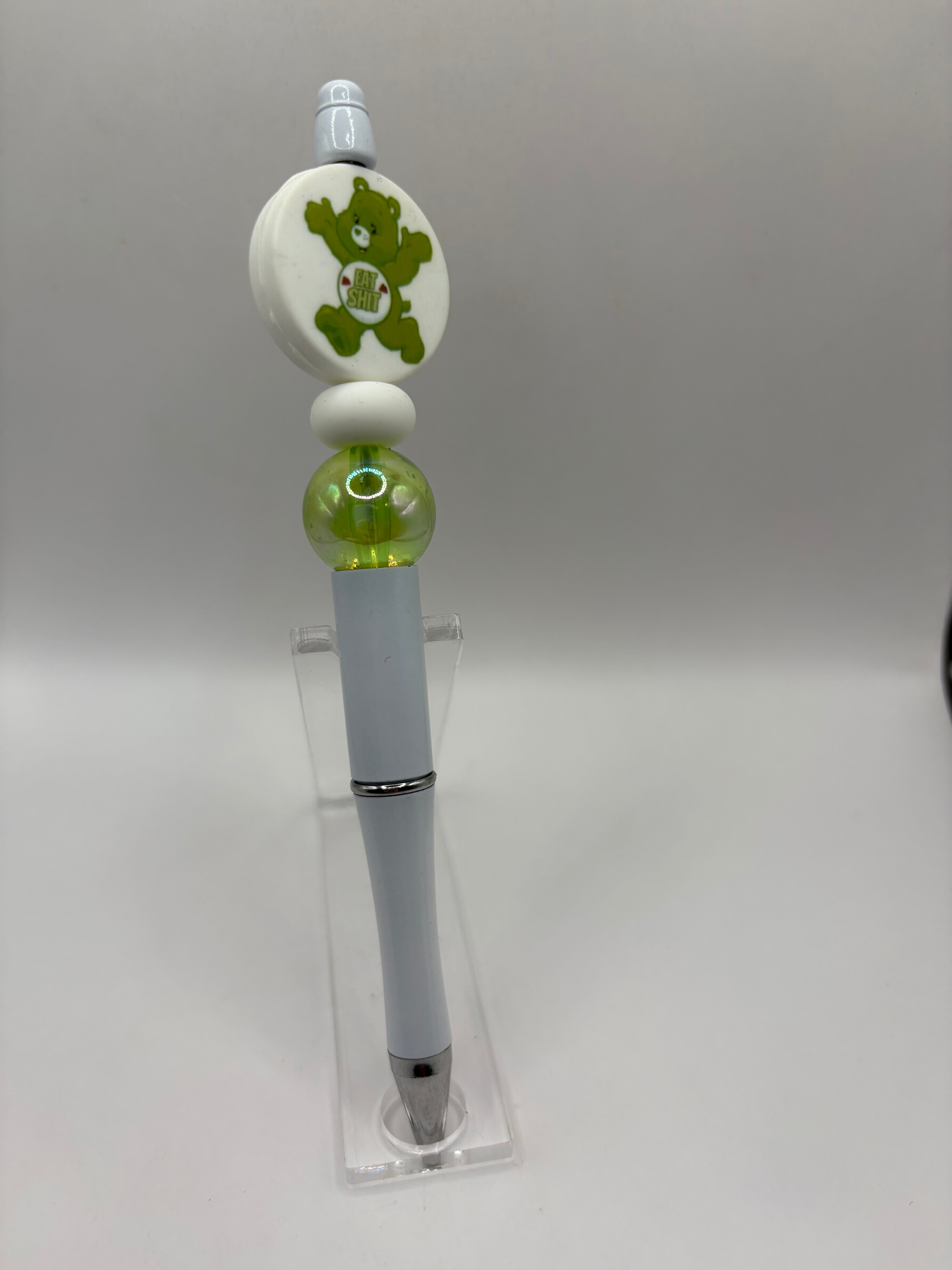 Adult Green Care Bear Beaded Pen