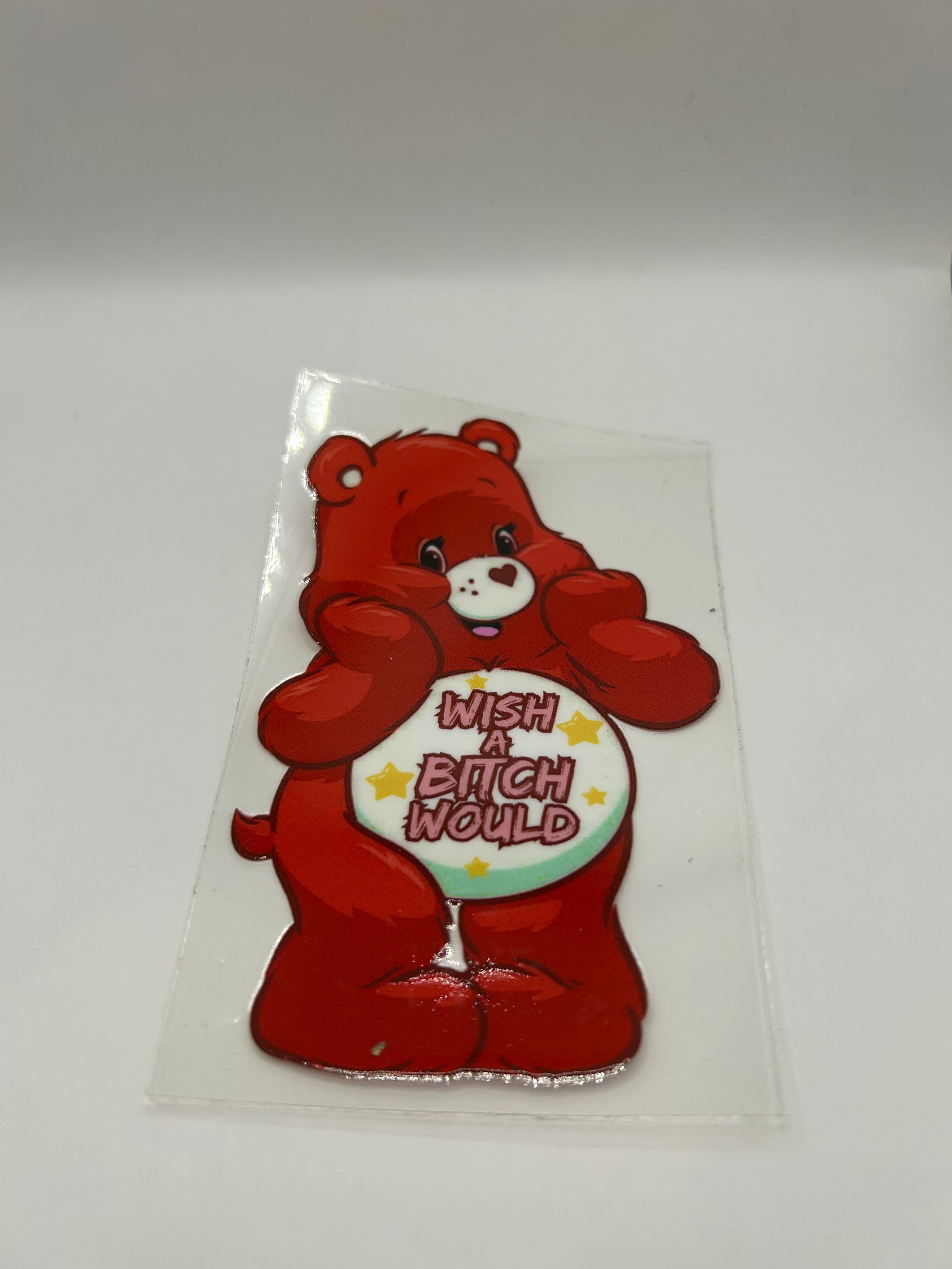 Adult Care Bear Red Vinyl Decal