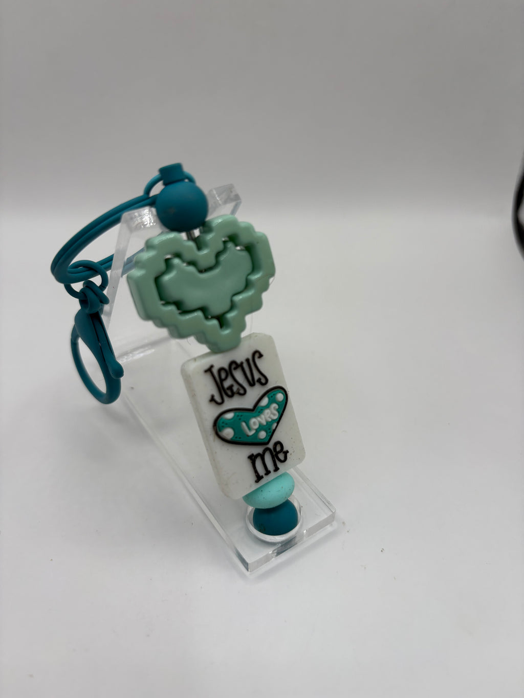 Jesus Loves Me Beaded Keychain