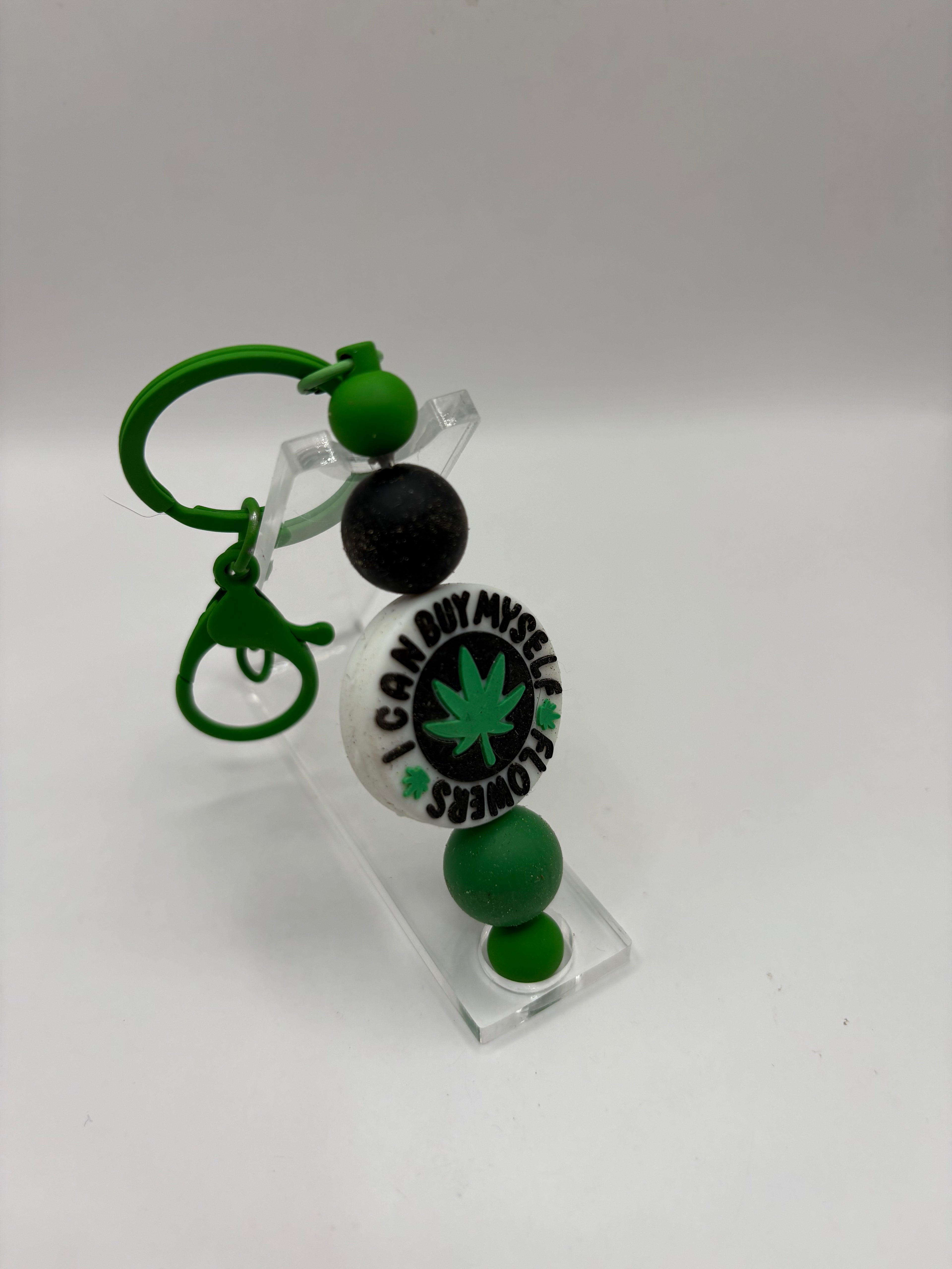 Flowers Beaded Keychain