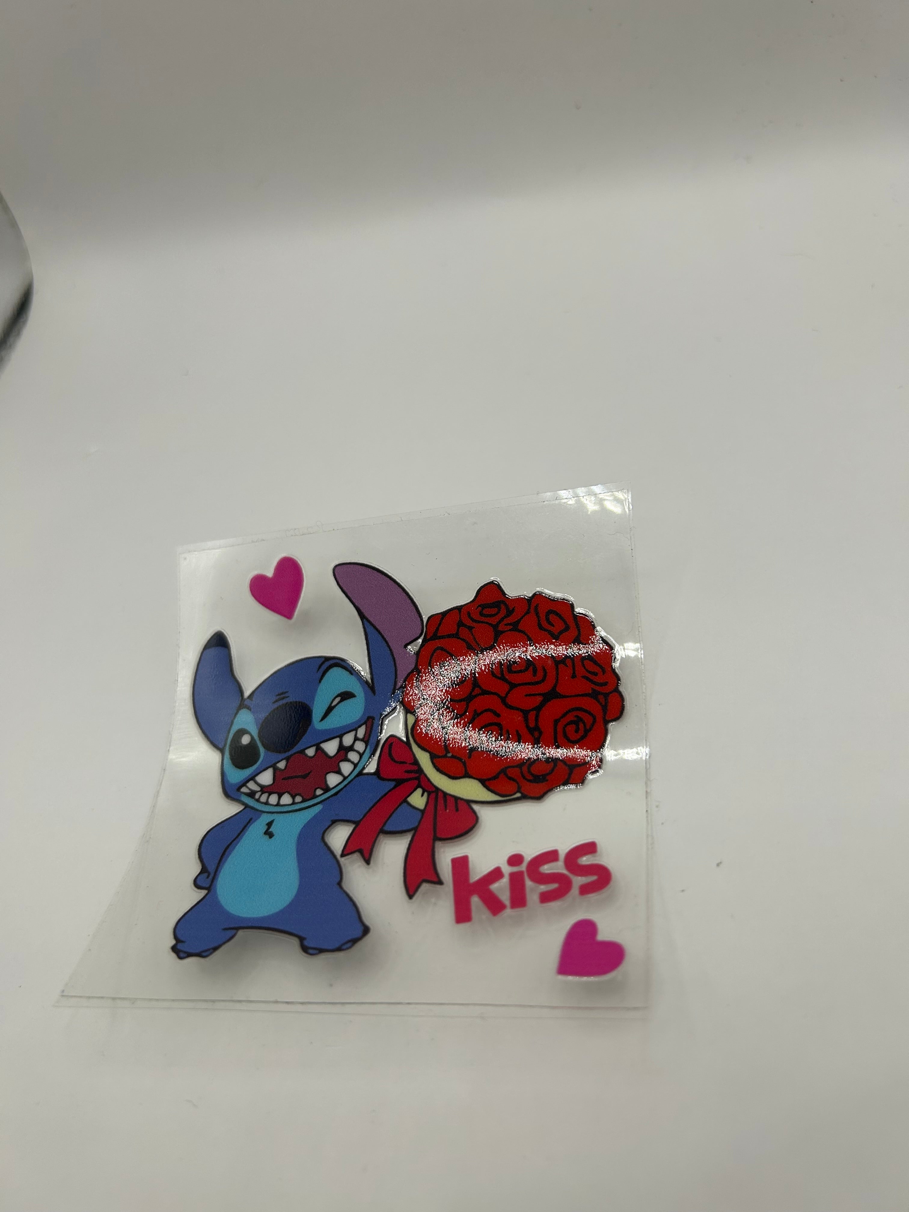 Stitch With Flowers Vinyl Decal