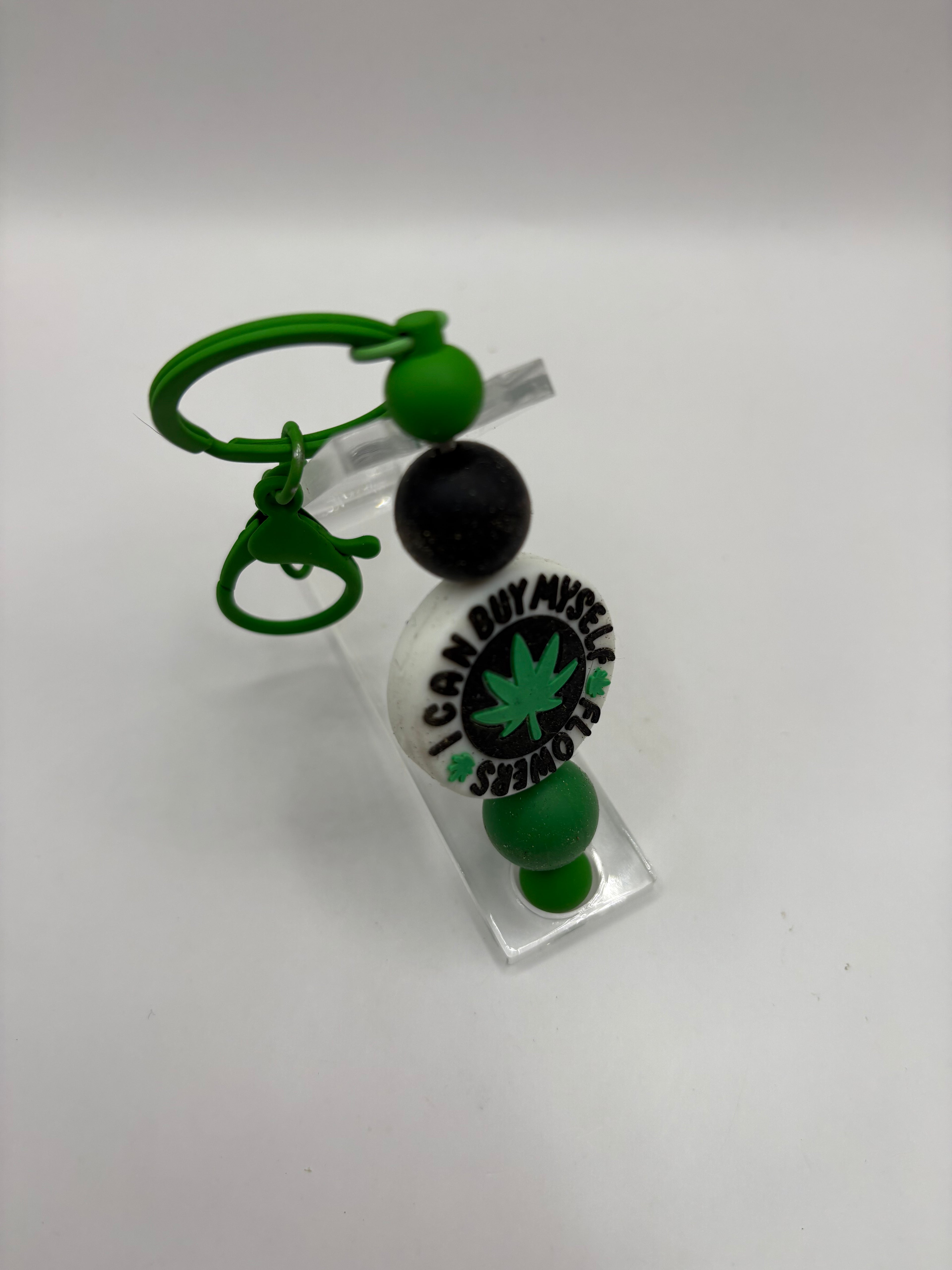 Flowers Beaded Keychain