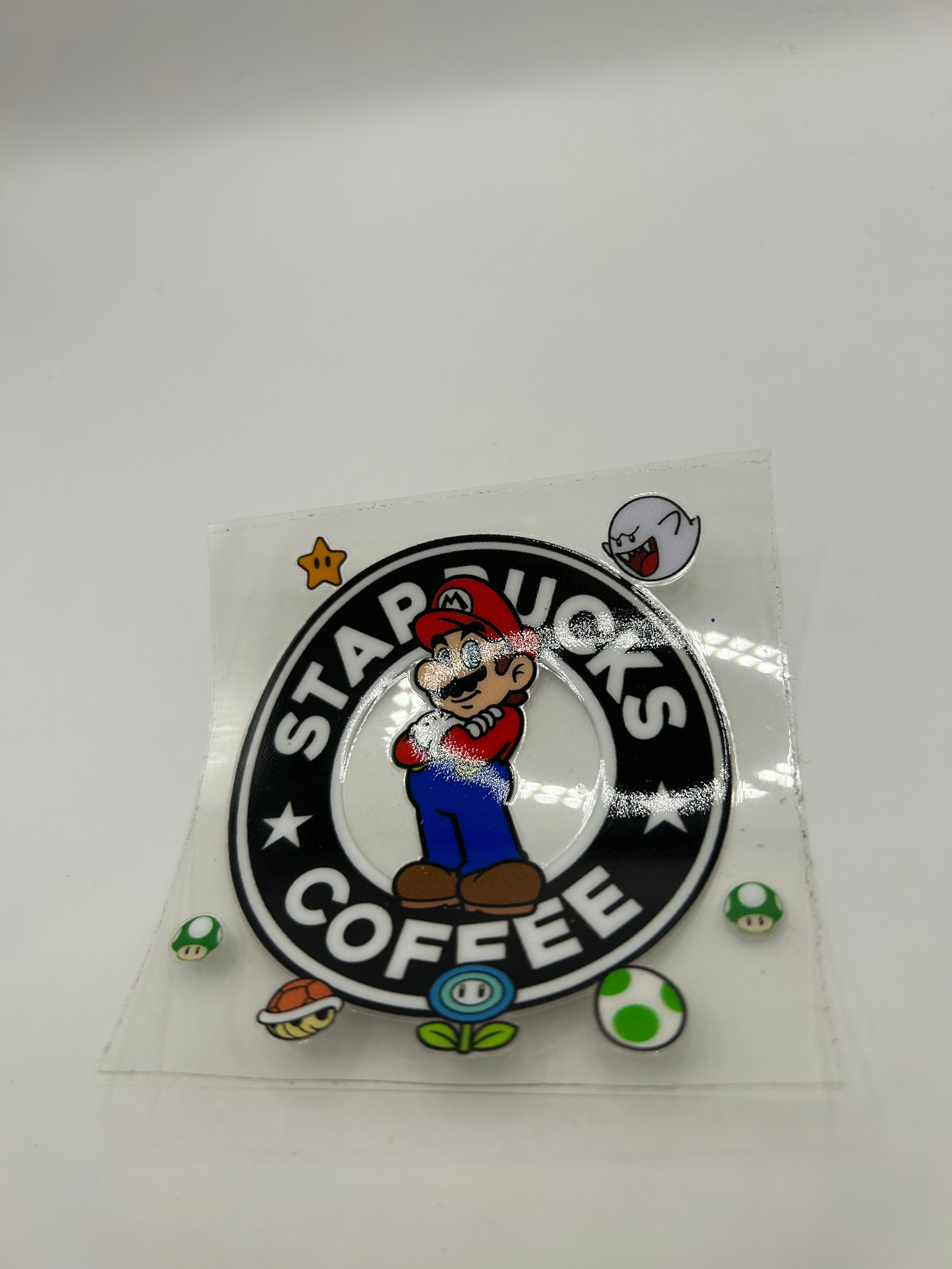 Mario Starbucks Vinyl Decal