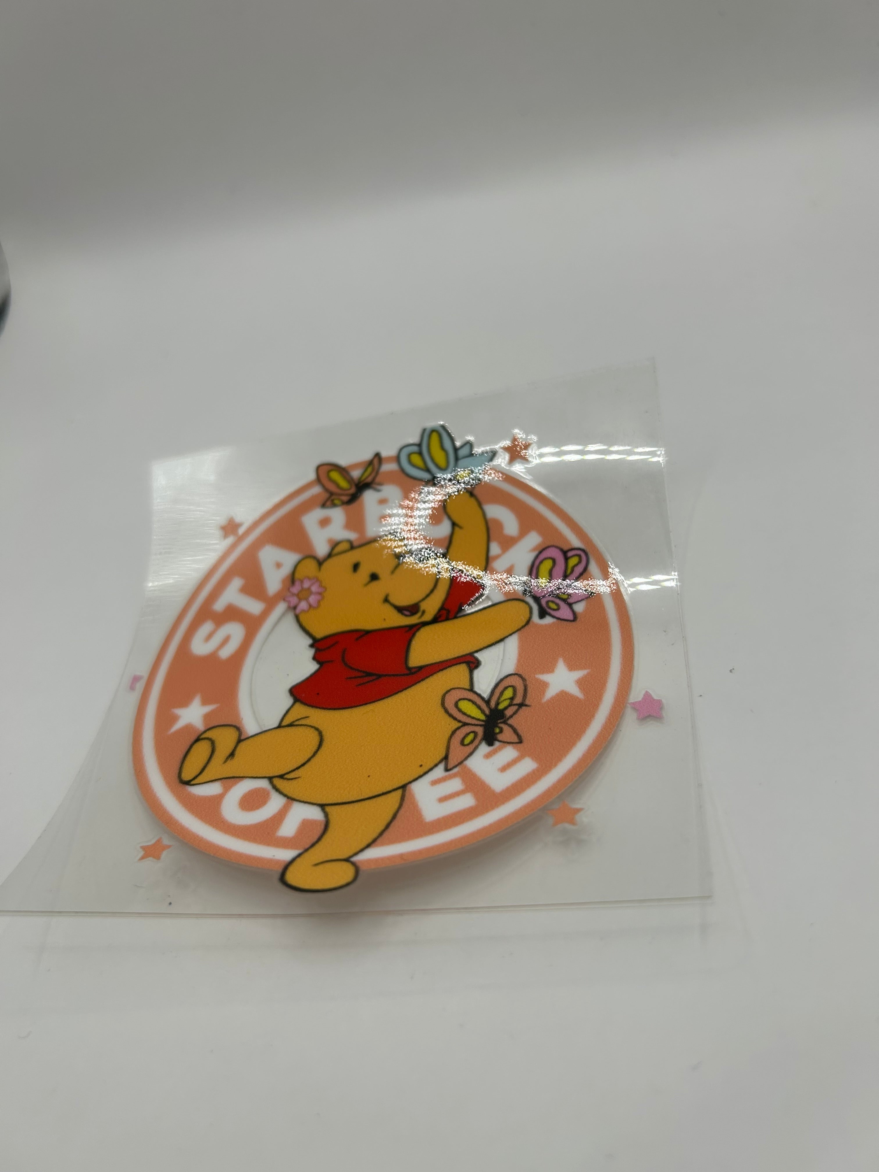 Winnie the Pooh with Butterflies Vinyl Decal