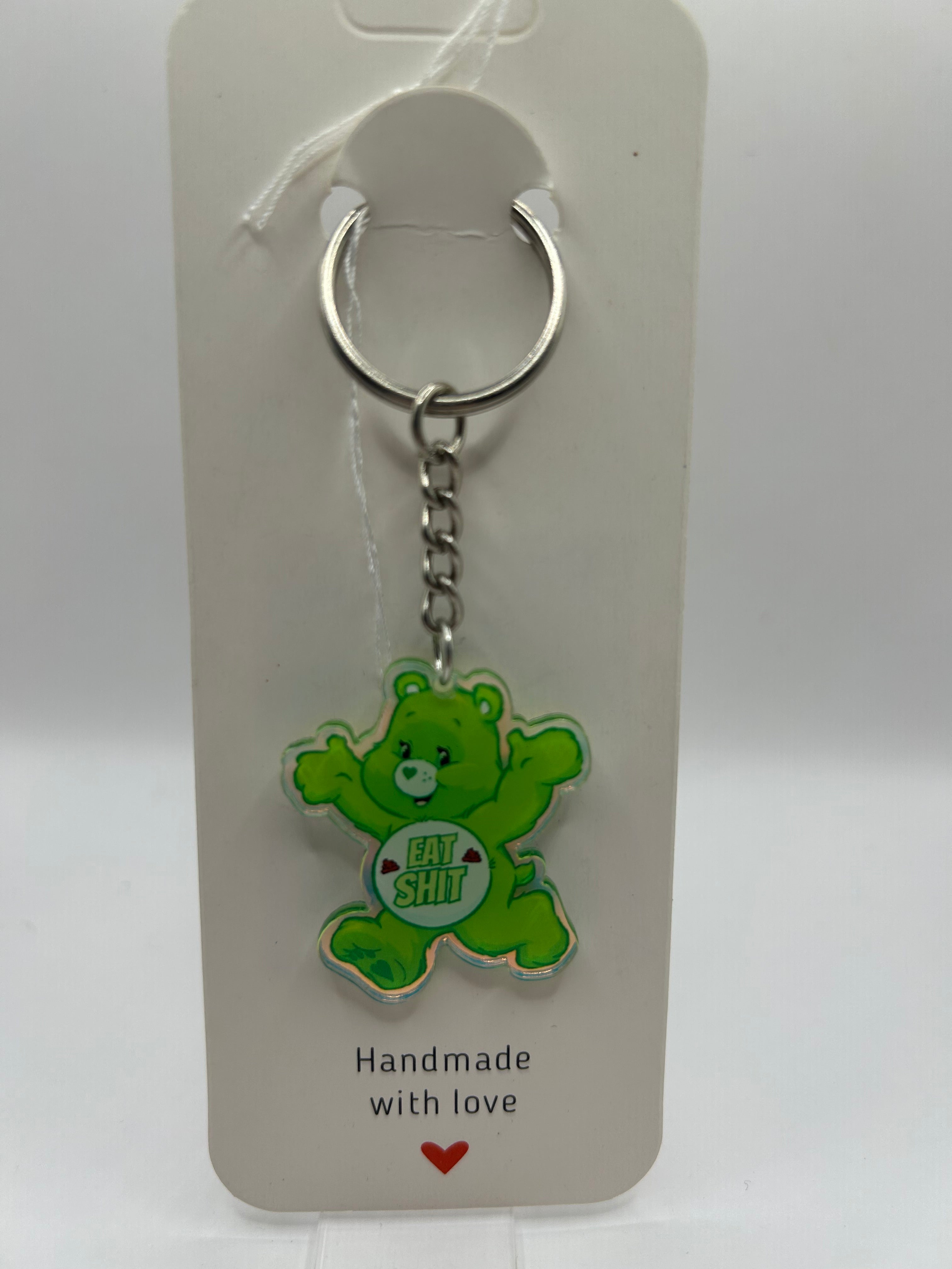 Adult Green Care Bear Keychain
