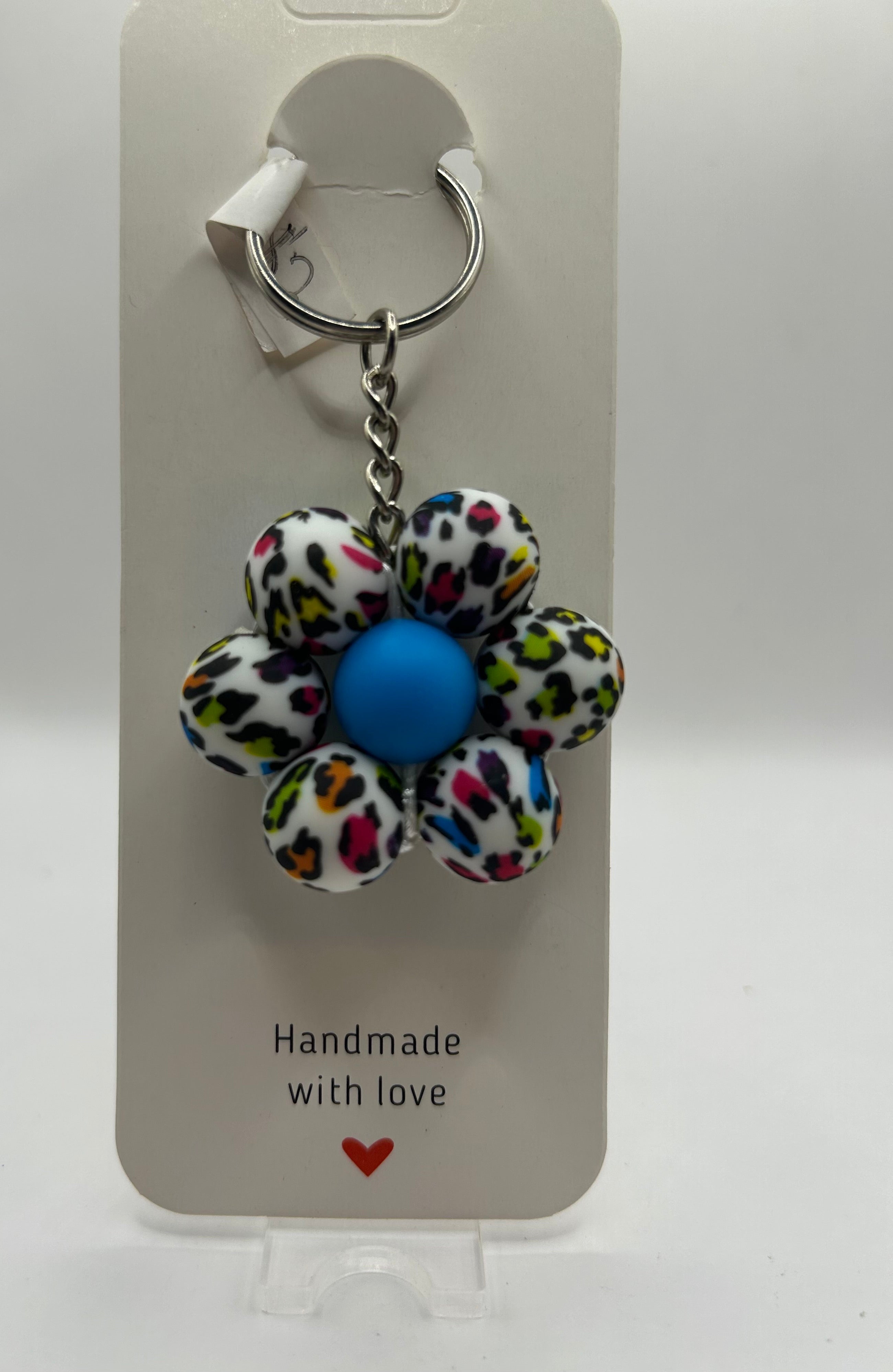 Leopard Flower Keychain